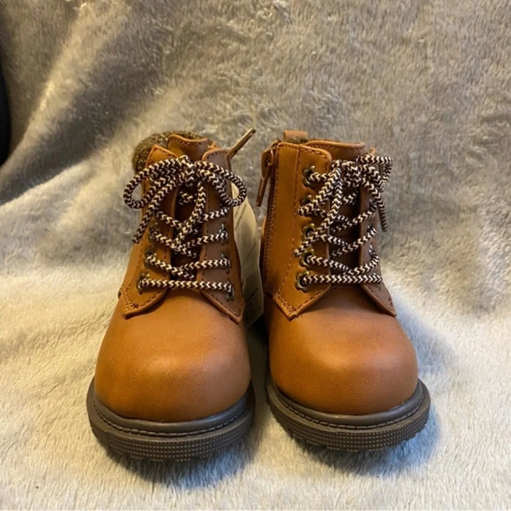 Wonder Nation Shoes Girls‎ Size 4 Boots Side Zip Brown New With Tags
